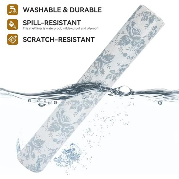 Shelf Liner 12x20ft Non Slip Waterproof Washable Cabinet Drawer Liner Durable - Picture 2 of 7